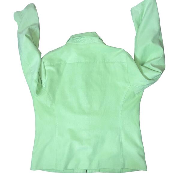 Ep Pro Women’s Golf Jacket lime green faux suede full zip collared SZ L - Picture 7 of 11